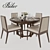 Elegant Baker Morris Round Dining Table & Carmel Chair 3D model small image 1