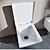 Premium Bathroom Set: Keramag Xeno2 Toilet, Bidet, Gessi ISPA Faucet 3D model small image 3