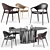 Modern Dining Set: 133 Ico & 475 Boboli by Cassina 3D model small image 4