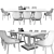 Elegant Galimberti Nino Dining Set 3D model small image 2