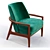 Mid-Century Danish Armchair 3D model small image 3