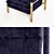 Luxury Cameron Gold Navy Armchair 3D model small image 2