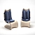 Eco-Friendly Upholstered Chair 3D model small image 1