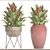 Vibrant Collection: 55 Red Potted Plants 3D model small image 3