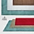 York Rugs: Chocolate, Duck Egg, Poppy, Taupe, Teal - 5 Elegant Designs 3D model small image 1
