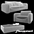 Formenti Elite Glamor Sofa 3D model small image 3