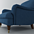 Midnight Blue Accent Chair: Timeless Elegance 3D model small image 3