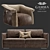 Gamma Alfred Sofa and Charlotte Chair 3D model small image 1