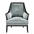 Classic Traditional Armchair: Maruni 3D model small image 2