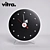 Sleek Cone Desk Clock by Vitra 3D model small image 1