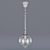 Fes Pendant Lamp: Crystal & Metal, Brown (1-Light) 3D model small image 3
