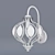 Elegant Crystal Wall Sconce 3D model small image 2