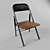 Vintage Metal Chair - Stylish Antique Design 3D model small image 1