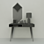 Elegant Wall Table & Decor 3D model small image 2