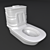 Modern 2013 Toilet: Stylish, Functional 3D model small image 1