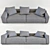 Modern Style Sofa with Pillows 3D model small image 1