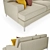 Bernhardt Carver Sofa: Contemporary Elegance and Comfort 3D model small image 2