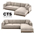 Elegant Timeless Sofa - CTS Salotti 3D model small image 1