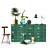 Urban Green Loft Decor Set 3D model small image 2