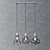 TRE SP3 Pendant Lamp: Smoke Crystal Lux 3D model small image 2