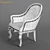 Classic Carpenter Armchair - Elegant and Timeless 3D model small image 3