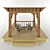 Outdoor Oasis: Pergola Seating Set 3D model small image 2