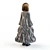 Festive Children's Dress 3D model small image 3