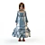 Festive Children's Dress: Perfect for Celebrations 3D model small image 1