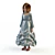 Festive Children's Dress: Perfect for Celebrations 3D model small image 2