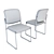 Sleek Visitor Chair: Modern Design 3D model small image 3