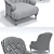 Elegant Duresta Belton Armchair 3D model small image 3