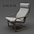 Modern Comfort: IKEA POÄNG Chair 3D model small image 2