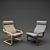 Modern Comfort: IKEA POÄNG Chair 3D model small image 3
