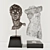 Vintage Metal/Marble Figurines 3D model small image 1