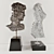 Vintage Metal/Marble Figurines 3D model small image 2