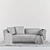 ESTE 3-Seater Sofa + Plain Coffee Table 3D model small image 3