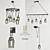 Elegant Citizen Chandelier Set 3D model small image 1