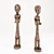 Exquisite Ethnic Wood Statue 3D model small image 1
