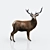 Wild Forest Deer Sculpture 3D model small image 1