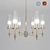 Elegant Brass and Glass Chandelier 3D model small image 1