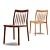 Sleek and Stylish C04 Dining Chair 3D model small image 3