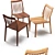 Sleek and Stylish C04 Dining Chair 3D model small image 1