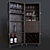 Sleek Modern Bar Cabinet 3D model small image 1