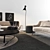 Flexform 01: Sofa, Armchair, Pillows, Poof, Tables 3D model small image 3