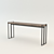 Sleek Metal Hourglass Console 3D model small image 1