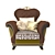 Vintage Frandiss Armchair Coll. D 3D model small image 2