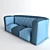 Cozy Blue Sofa 3D model small image 2