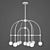 BOCA Chandelier 1230-PN/AGB - Elegant Lighting Fixture 3D model small image 3