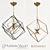 Industrial Cube Pendant Chandeliers 3D model small image 1