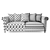 Sleek Durham Sofa: Modern Comfort 3D model small image 3